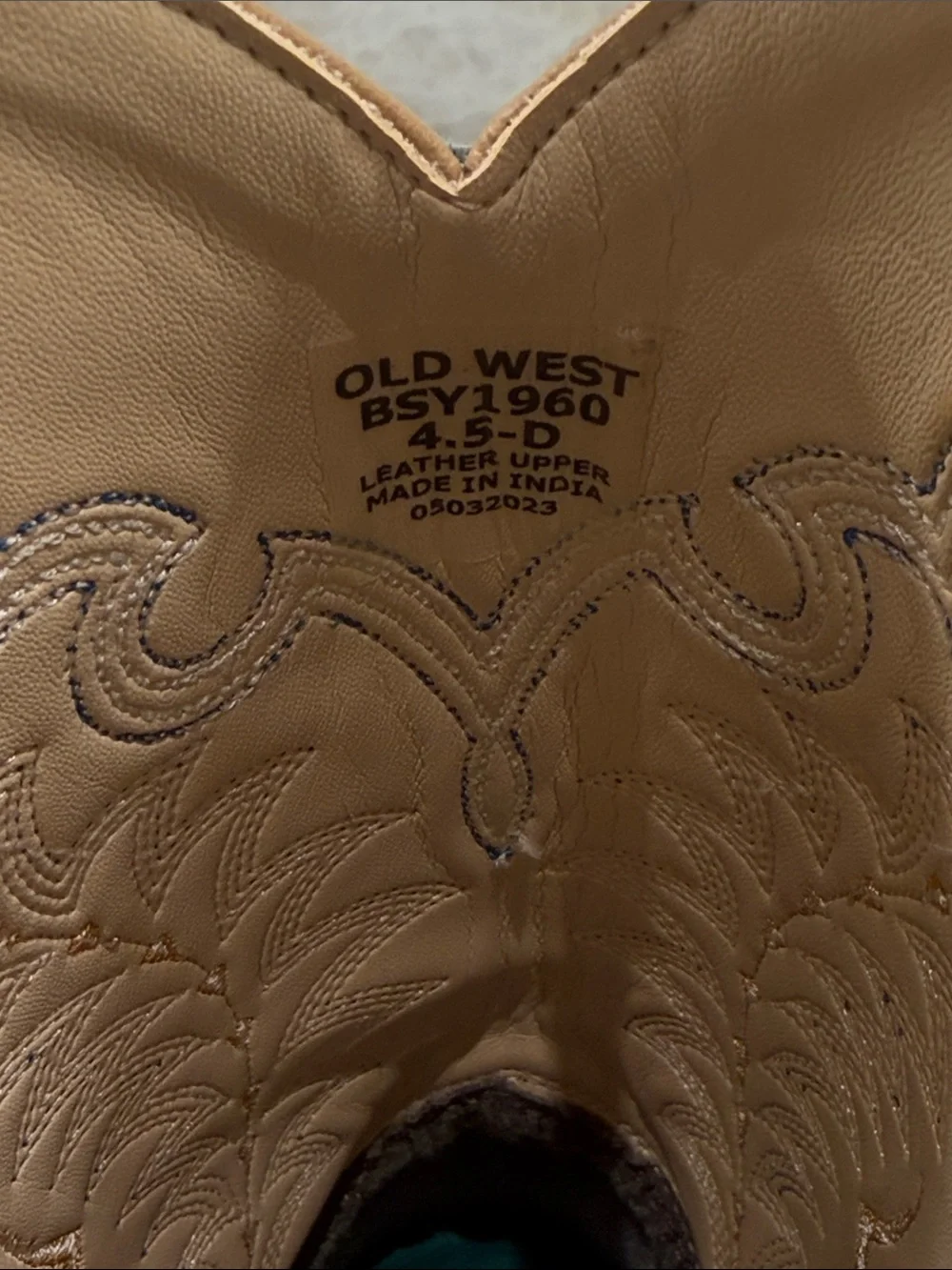 Lucchese stitching brown western